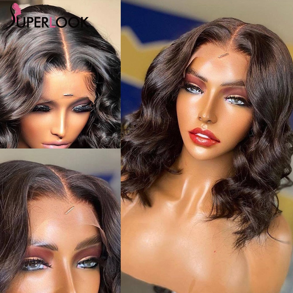 Body Wave Bob Frontal Wig 13x4 Lace Front Human Hair Wigs Short Bob Wigs Pre Plucked Lace Closure Wigs For Women T Part Lace Wig